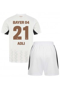 Bayer Leverkusen Amine Adli #21 Jalkapallovaatteet Lasten Vieraspeliasu 2024-25 Lyhythihainen (+ Lyhyet housut)